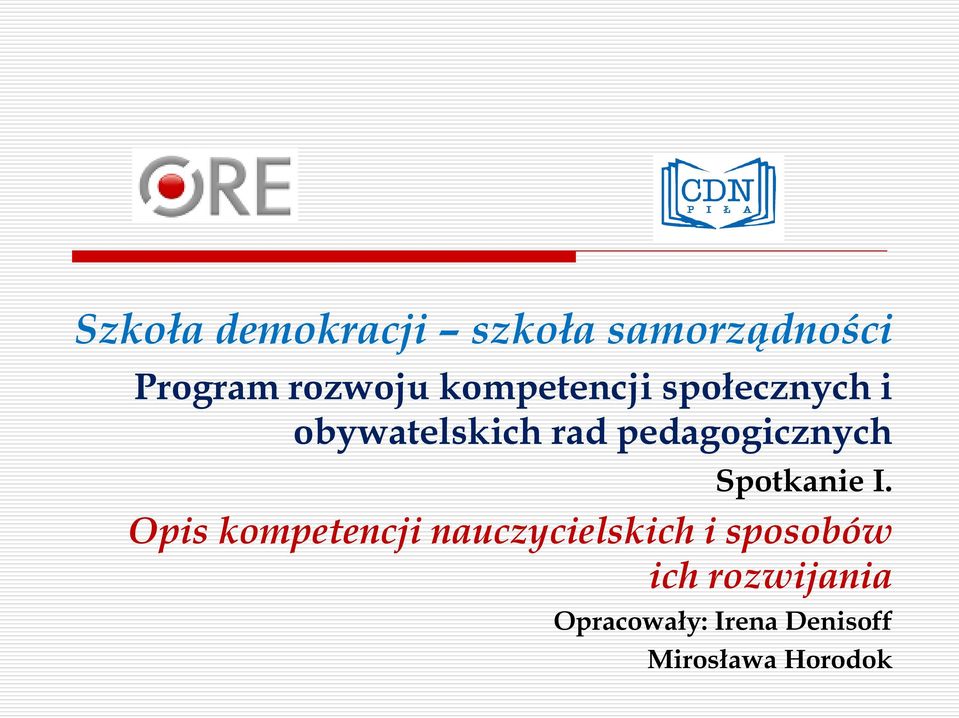 Opis kompetencji nauczycielskich i sposobów ich