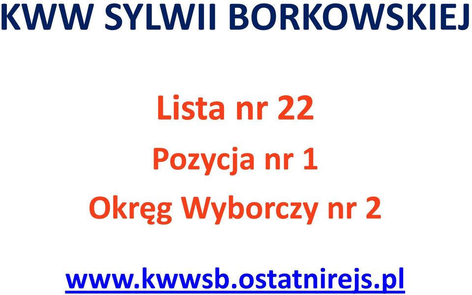 1 Okręg Wyborczy nr 2