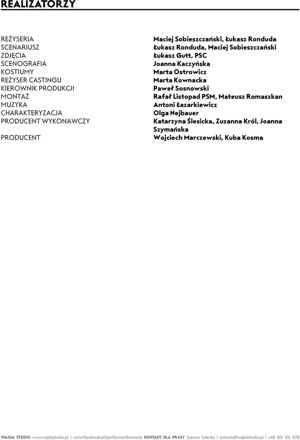 Sobieszczański Łukasz Gutt, PSC Joanna Kaczyńska Marta Ostrowicz Marta Kownacka Paweł Sosnowski Rafał Listopad PSM,