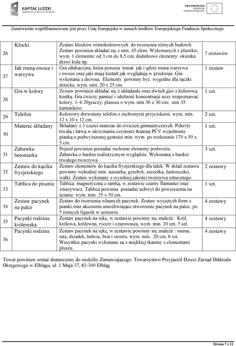 Gra edukacyjna, która porusza temat jak i gdzie rosną warzywa i owoce oraz jaki mają kształt jak wyglądają w przekroju. Gra wykonana z drewna. Elementy powinny być wygodne dla rączki dziecka. wym.