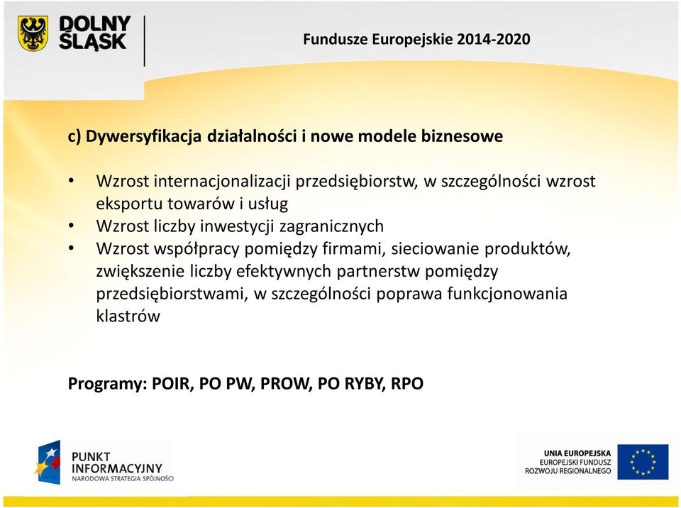 współpracy pomiędzy firmami, sieciowanie produktów, zwiększenie liczby efektywnych partnerstw