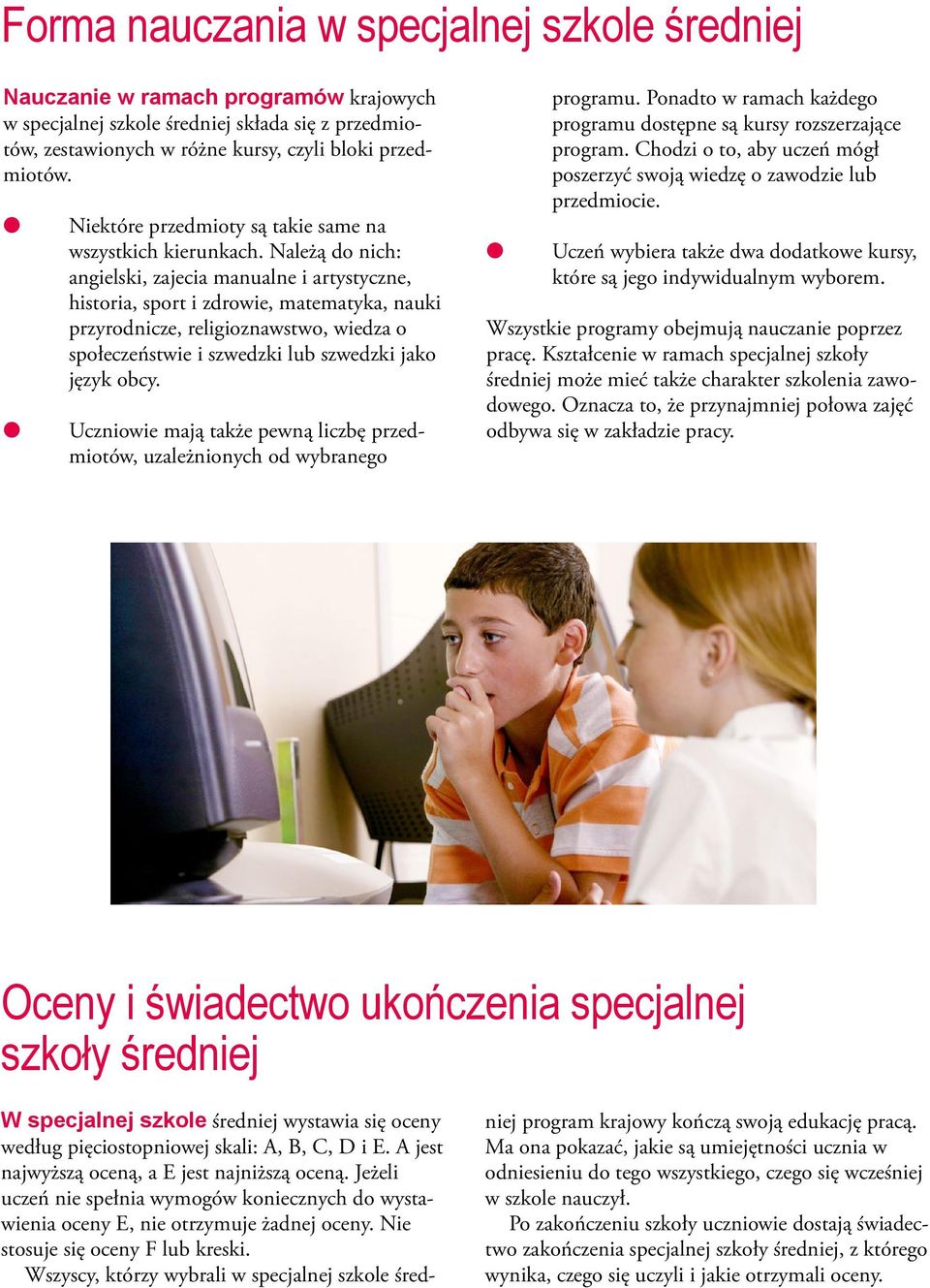 Należą do nich: angielski, zajecia manualne i artystyczne, historia, sport i zdrowie, matematyka, nauki przyrodnicze, religioznawstwo, wiedza o społeczeństwie i szwedzki lub szwedzki jako język obcy.