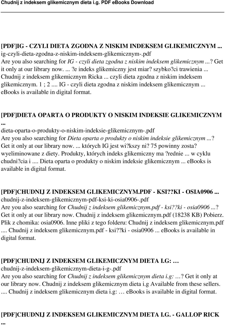 IG - czyli dieta zgodna z niskim indeksem glikemicznym ebooks is [PDF]DIETA OPARTA O PRODUKTY O NISKIM INDEKSIE GLIKEMICZNYM dieta-oparta-o-produkty-o-niskim-indeksie-glikemicznym-.