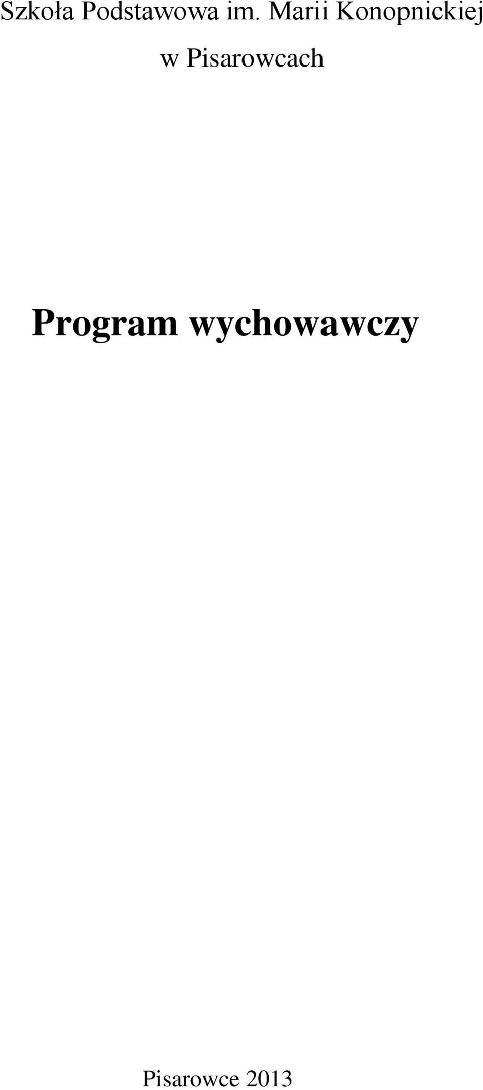 Pisarowcach Program