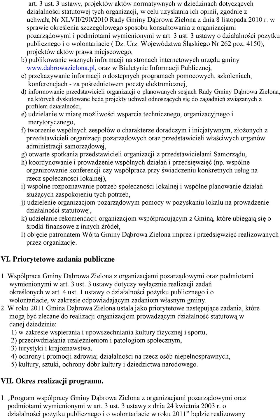 z dnia 8 listopada 2010 r.