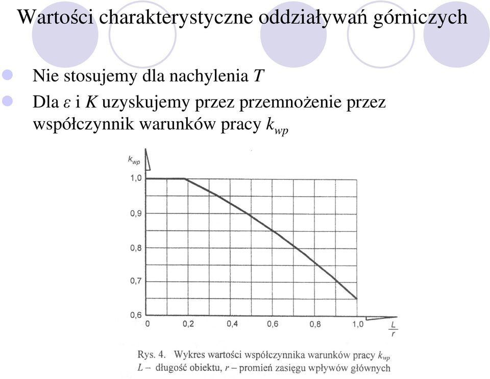 T Dla ε i K uzyskujemy przez