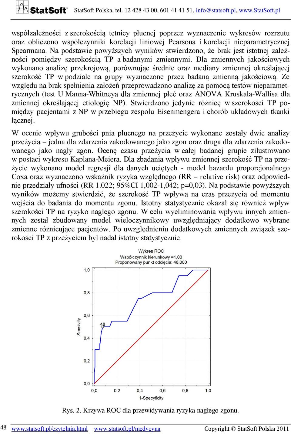 Dla zmiennych jakościowych wykonano analizę przekrojową, porównując średnie oraz mediany zmiennej określającej szerokość TP w podziale na grupy wyznaczone przez badaną zmienną jakościową.