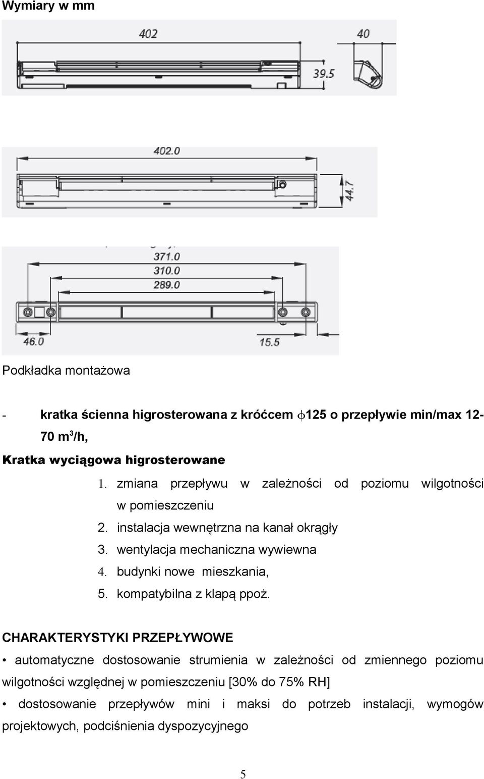 budynki nowe mieszkania, 5. kompatybilna z klapą ppoż.