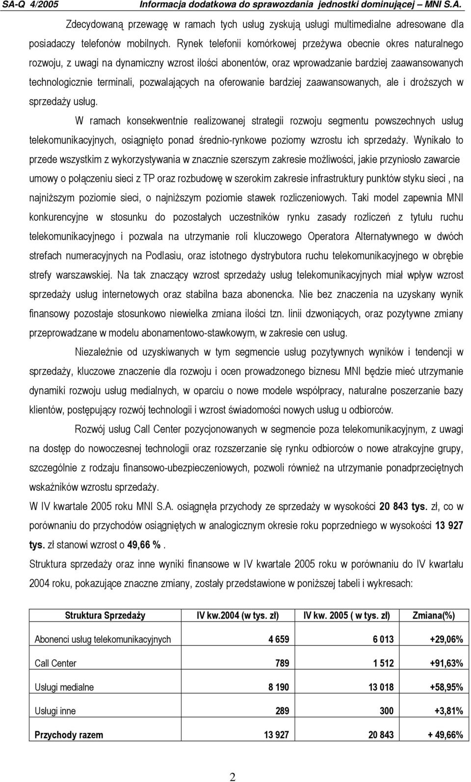 pozwalających na oferowanie bardziej zaawansowanych, ale i droŝszych w sprzedaŝy usług.