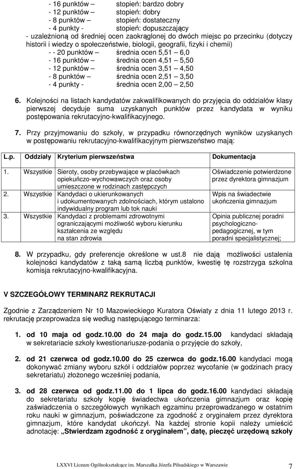 punktów średnia ocen 2,51 3,50-4 punkty - średnia ocen 2,00 2,50 6.