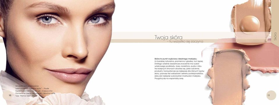 Na kolejnych stronach dowiesz się, jakie odcienie, produkty i konsystencje są najlepsze dla róż nych typów skóry, poznasz