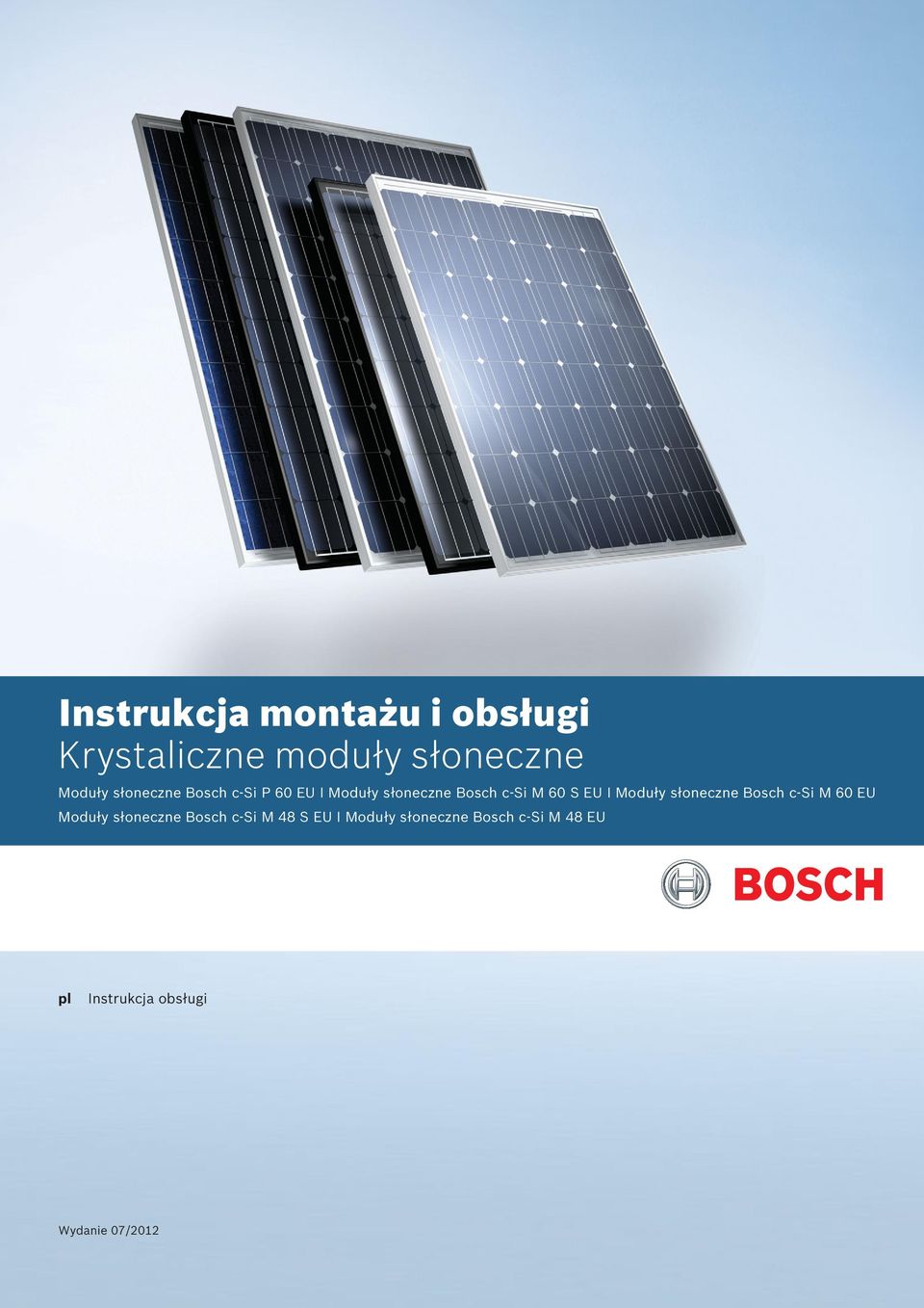 M 60 S EU I Moduły słoneczne Bosch c-si M 60 EU Moduły I Moduły