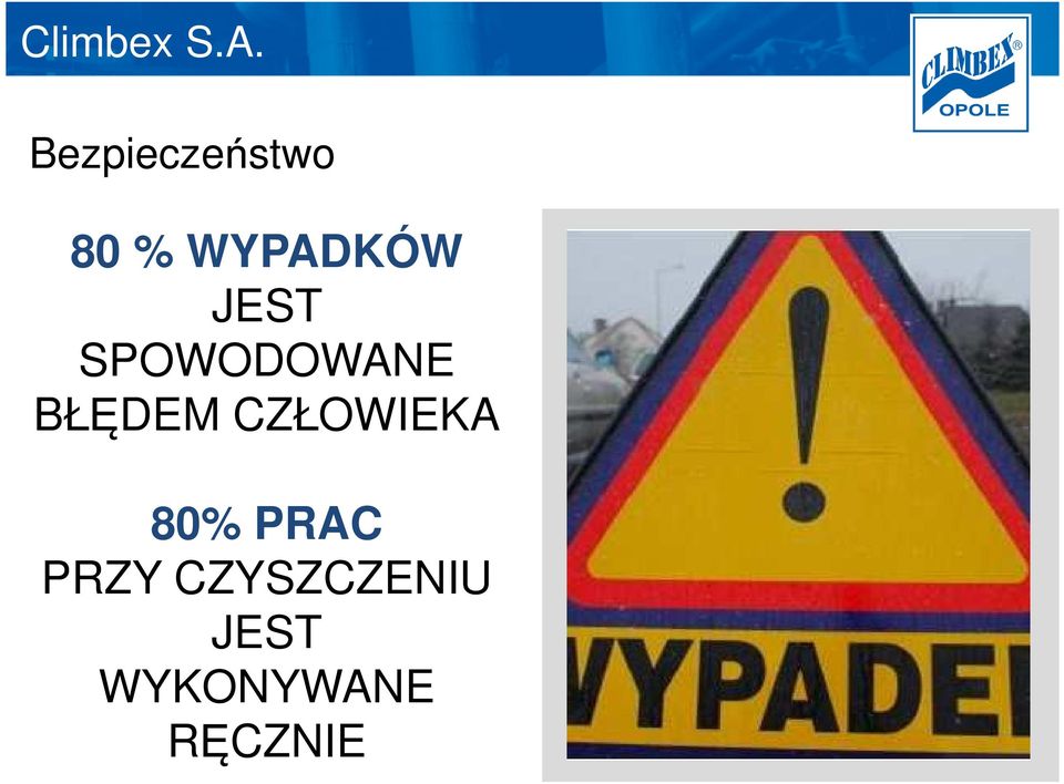 BŁĘDEM CZŁOWIEKA 80% PRAC