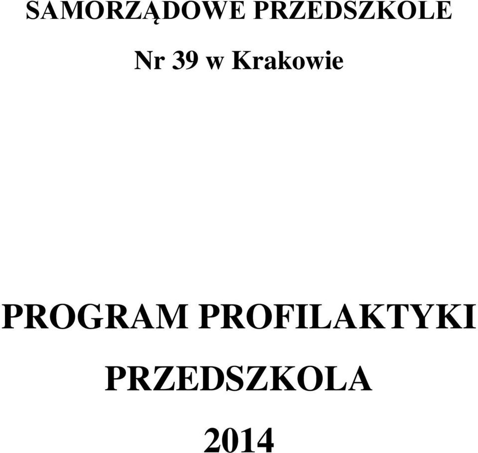 Krakowie PROGRAM