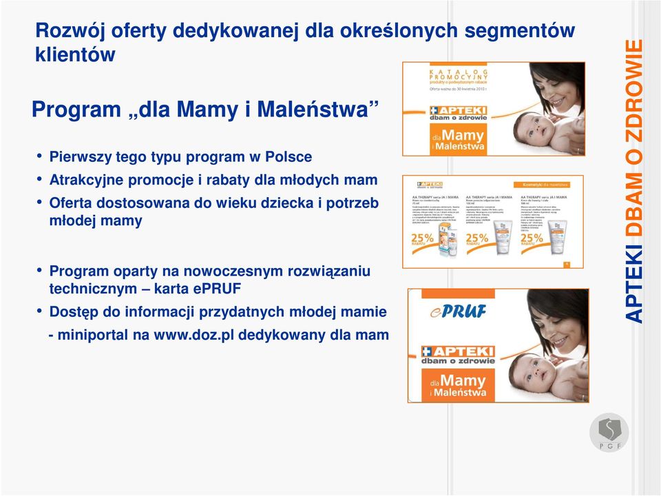 dziecka i potrzeb młodej mamy Program oparty na nowoczesnym rozwiązaniu technicznym karta epruf