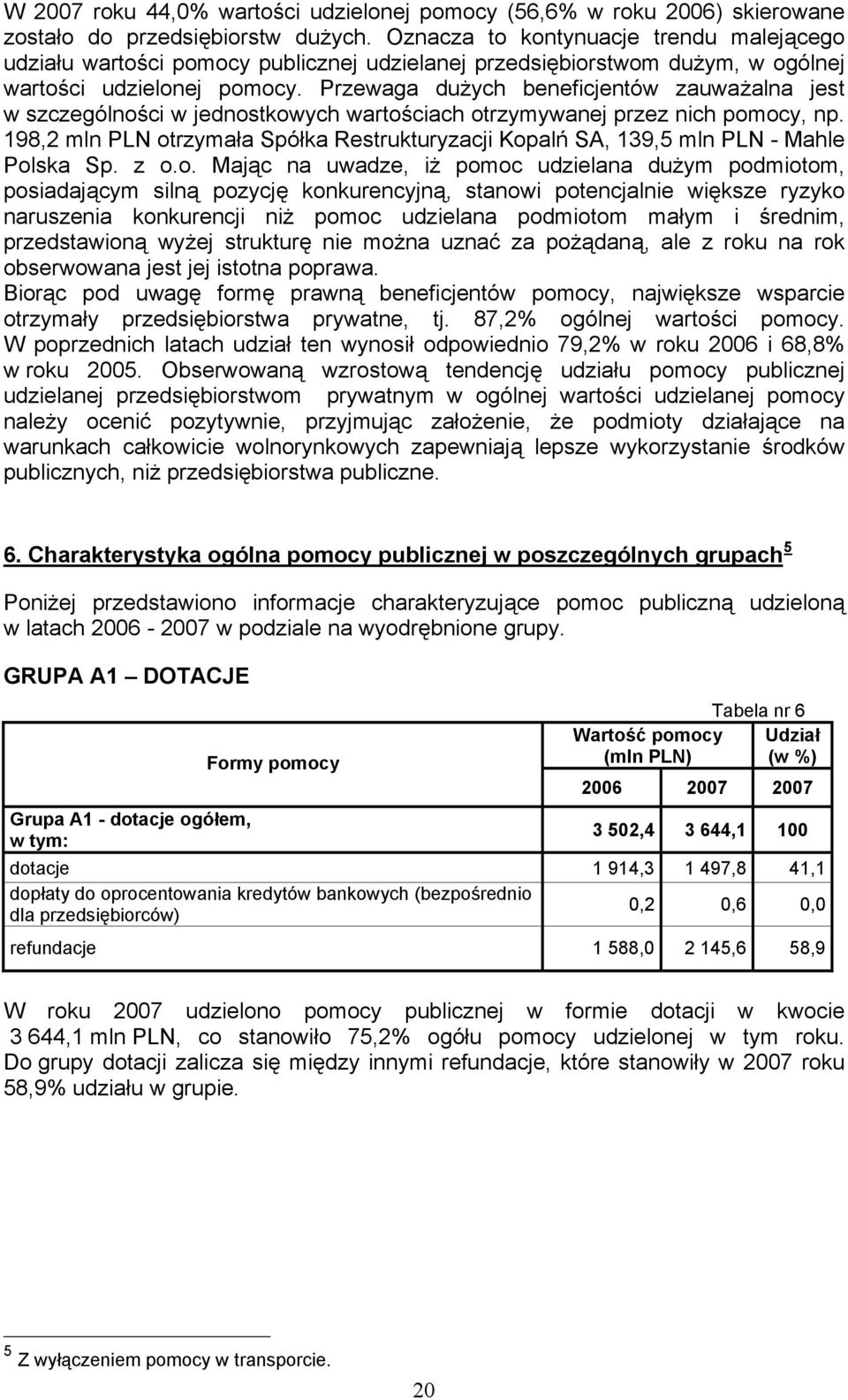 Przewaga dużych beneficjentów zauważalna jest w szczególności w jednostkowych wartościach otrzymywanej przez nich, np.