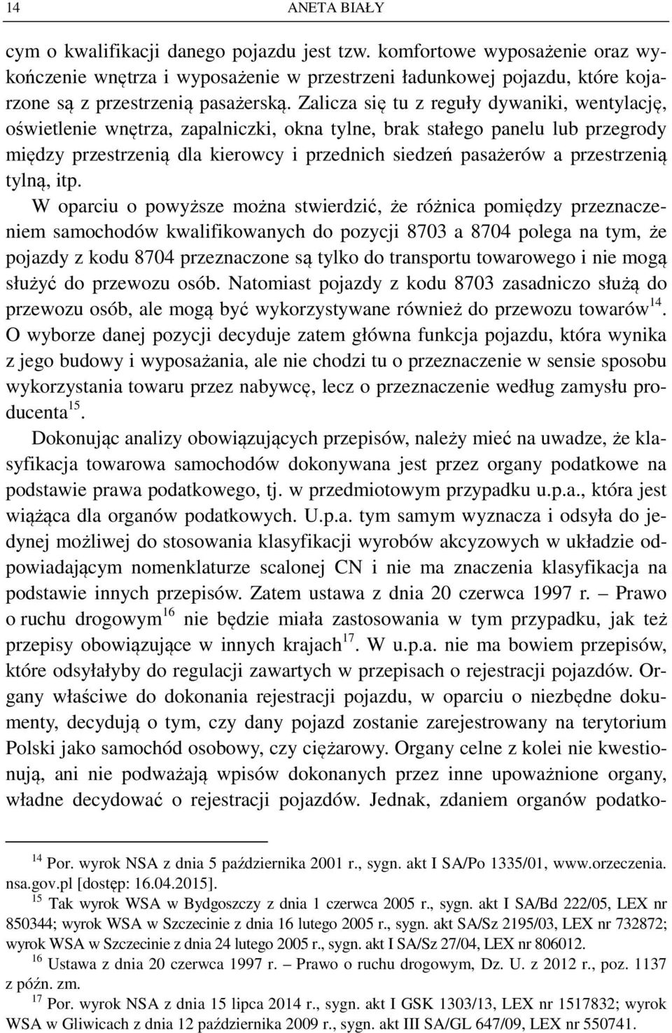 przestrzenią tylną, itp.