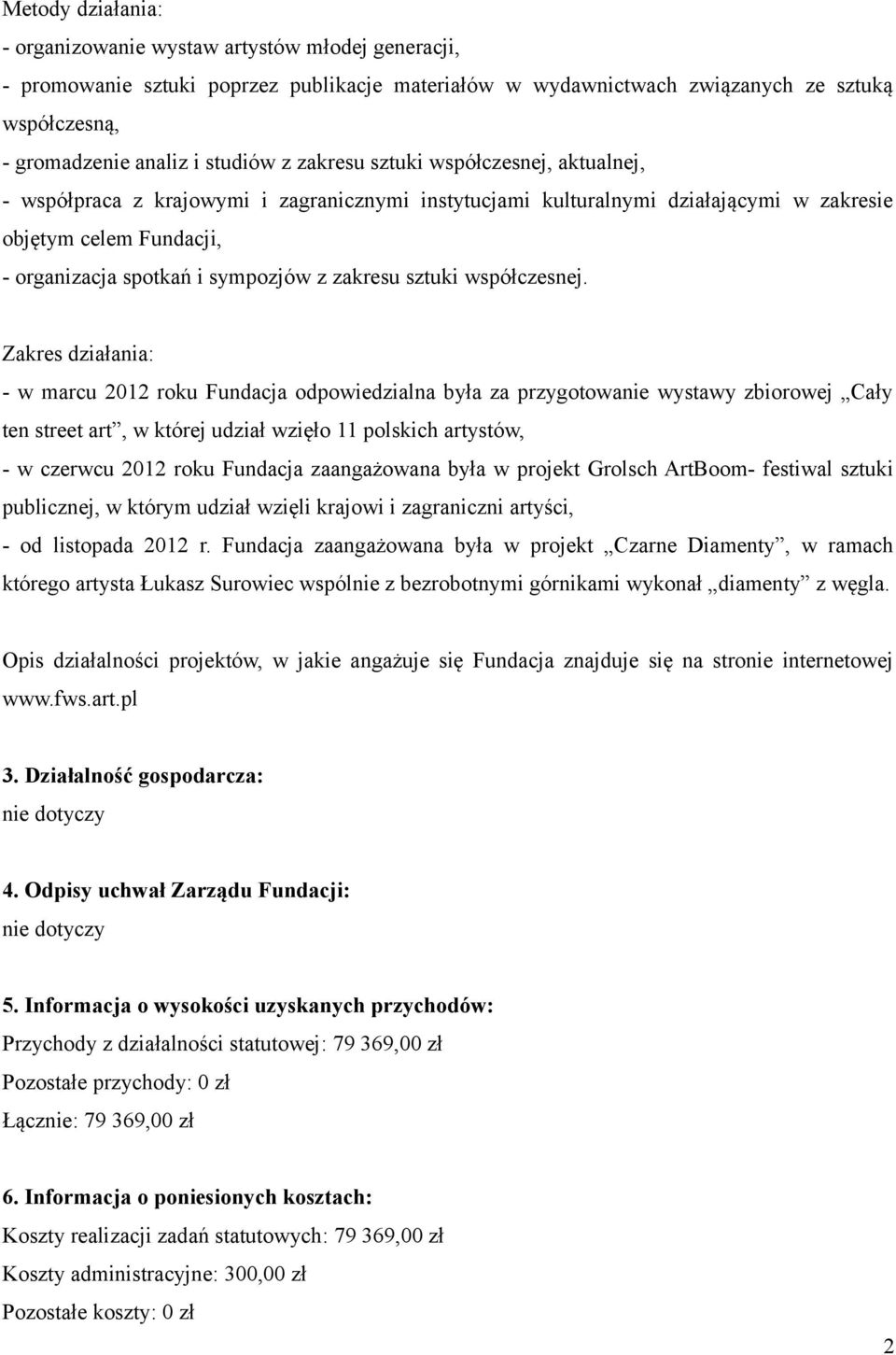 zakresu sztuki współczesnej.