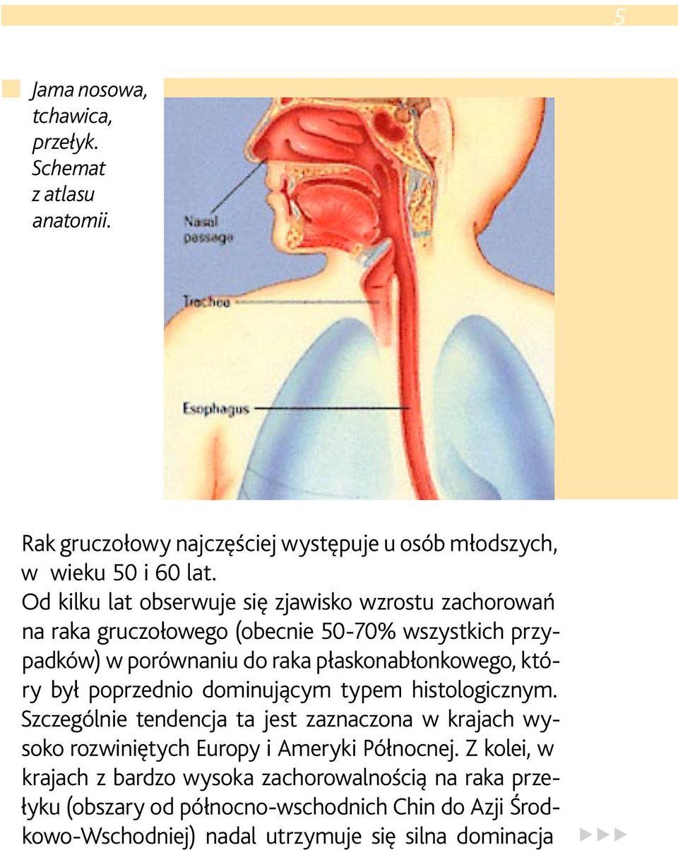 płaskonabłonkowego, który był poprzednio dominującym typem histologicznym.