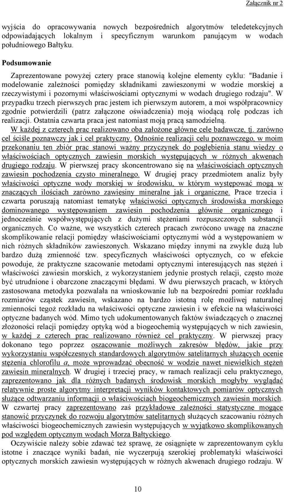 właściwościami optycznymi w wodach drugiego rodzaju".