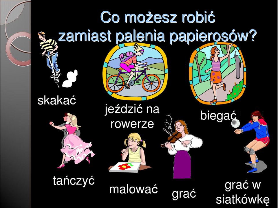 skakać jeździć na rowerze