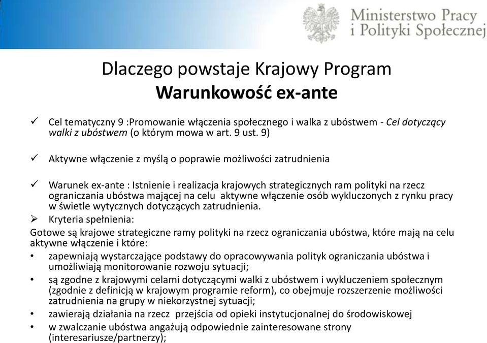 włączenie osób wykluczonych z rynku pracy w świetle wytycznych dotyczących zatrudnienia.