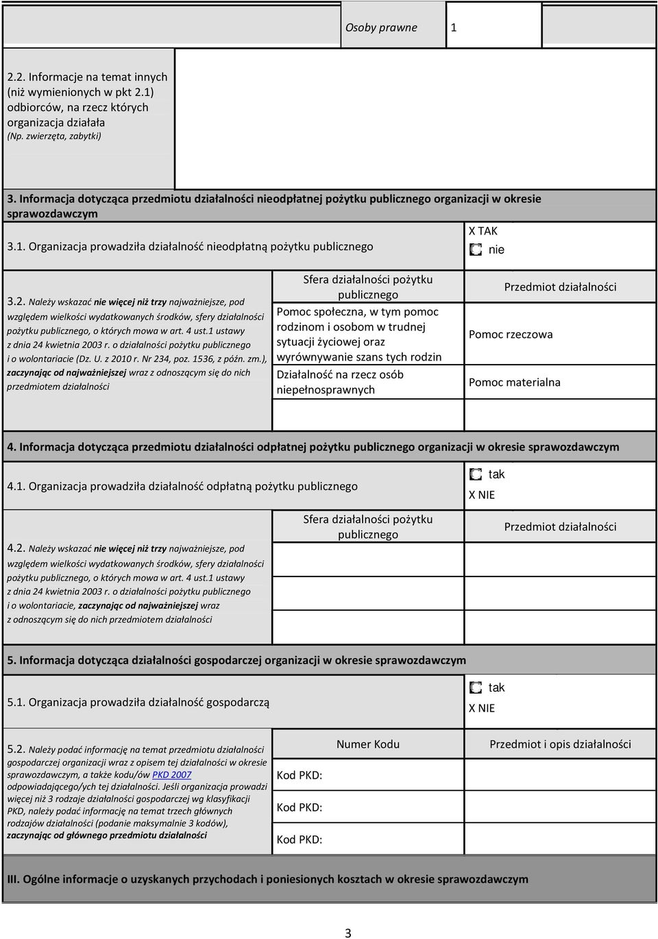 Należy wskazać więcej niż trzy najważjsze, pod względem wielkości wydatkowanych środków, sfery działalności pożytku publicznego, o których mowa w art. 4 ust.1 ustawy z dnia 24 kwietnia 2003 r.