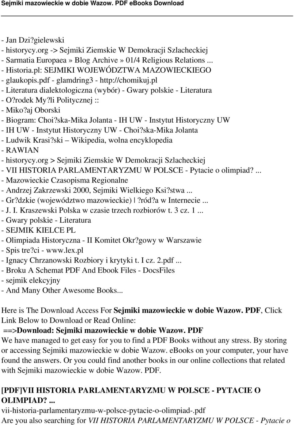 aj Oborski - Biogram: Choi?ska-Mika Jolanta - IH UW - Instytut Historyczny UW - IH UW - Instytut Historyczny UW - Choi?ska-Mika Jolanta - Ludwik Krasi?