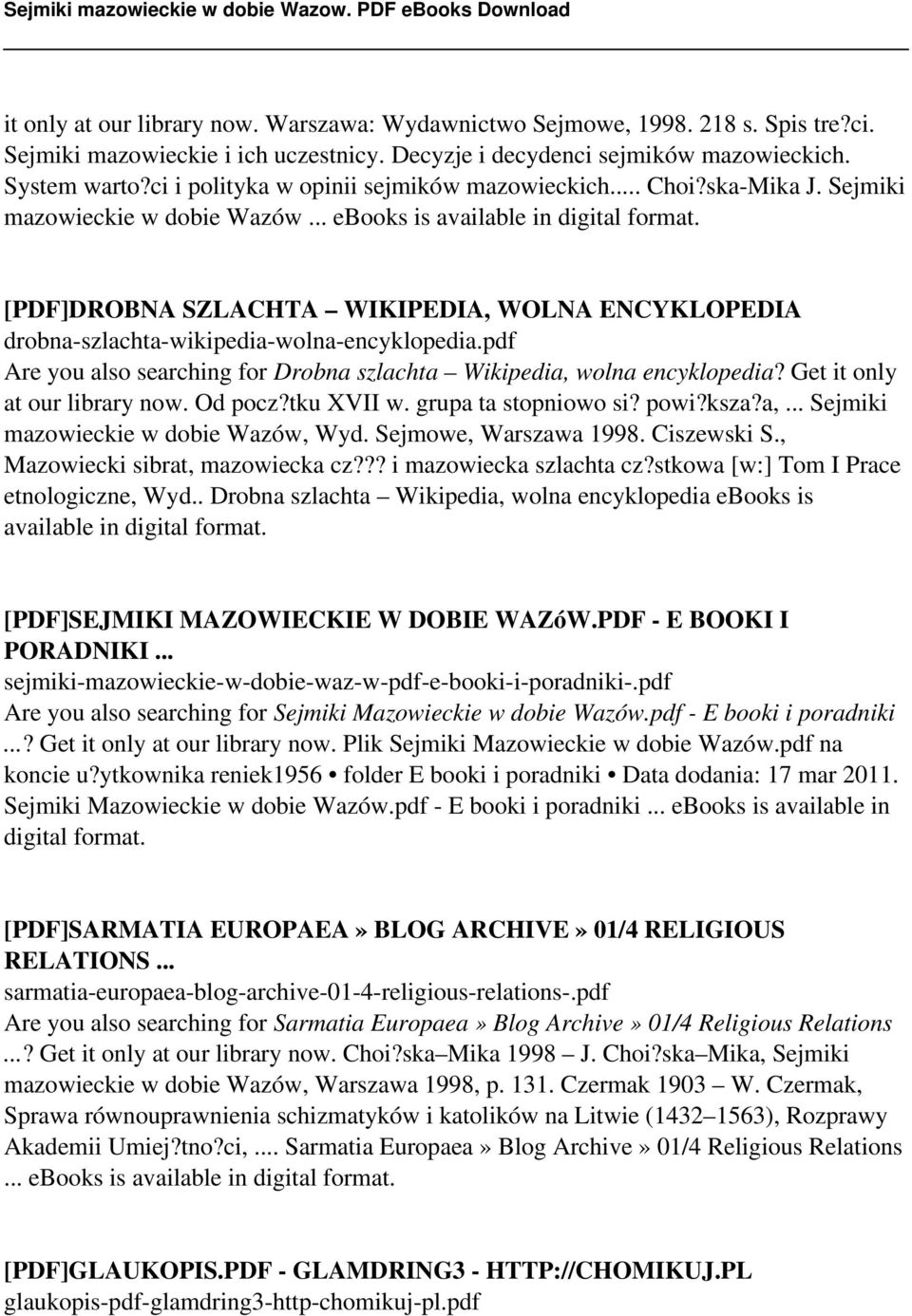 [PDF]DROBNA SZLACHTA WIKIPEDIA, WOLNA ENCYKLOPEDIA drobna-szlachta-wikipedia-wolna-encyklopedia.pdf Are you also searching for Drobna szlachta Wikipedia, wolna encyklopedia?