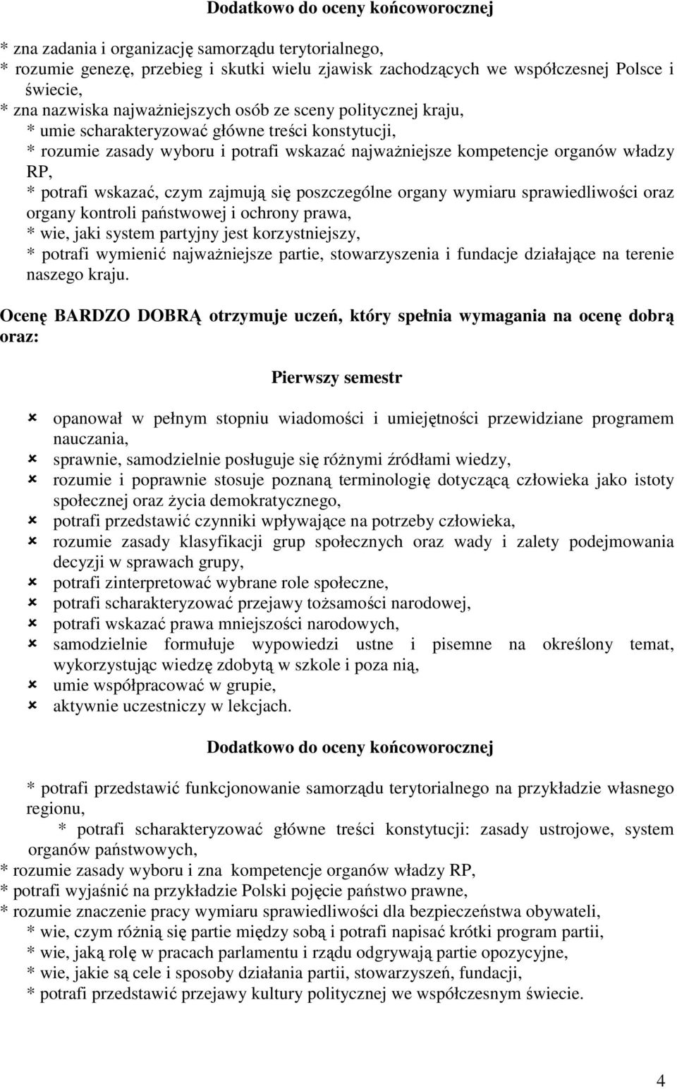 poszczególne organy wymiaru sprawiedliwości oraz organy kontroli państwowej i ochrony prawa, * wie, jaki system partyjny jest korzystniejszy, * potrafi wymienić najważniejsze partie, stowarzyszenia i