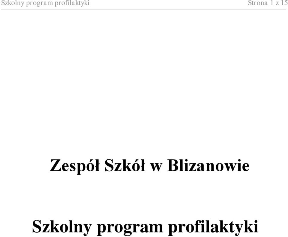15 Zespół Szkół w