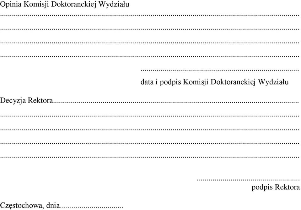 .. data i podpis Komisji