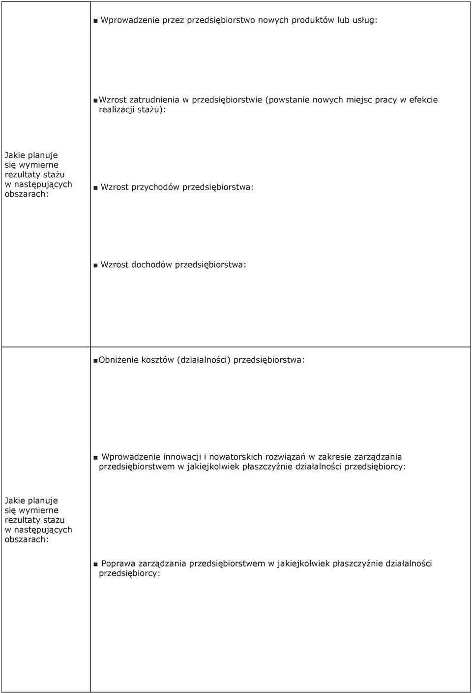 (działalności) przedsiębiorstwa: Wprowadzenie innowacji i nowatorskich rozwiązań w zakresie zarządzania przedsiębiorstwem w jakiejkolwiek płaszczyźnie działalności