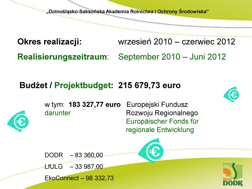 327,77 euro Europejski Fundusz darunter Rozwoju Regionalnego Europäischer