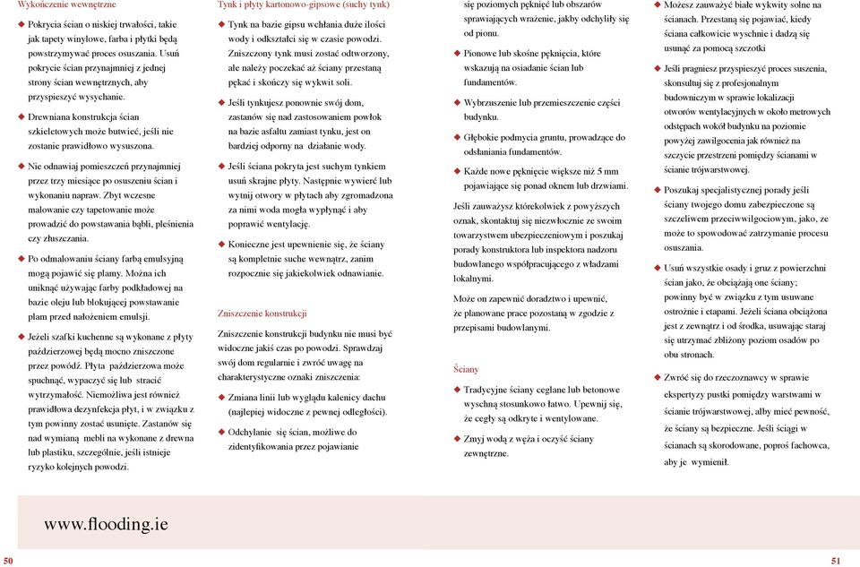 Nie odnawiaj pomieszczeń przynajmniej przez trzy miesiące po osuszeniu ścian i wykonaniu napraw. Zbyt wczesne malowanie czy tapetowanie może prowadzić do powstawania bąbli, pleśnienia czy złuszczania.