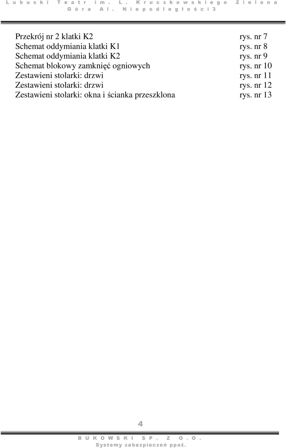 nr 9 Schemat blokowy zamknięć ogniowych rys.