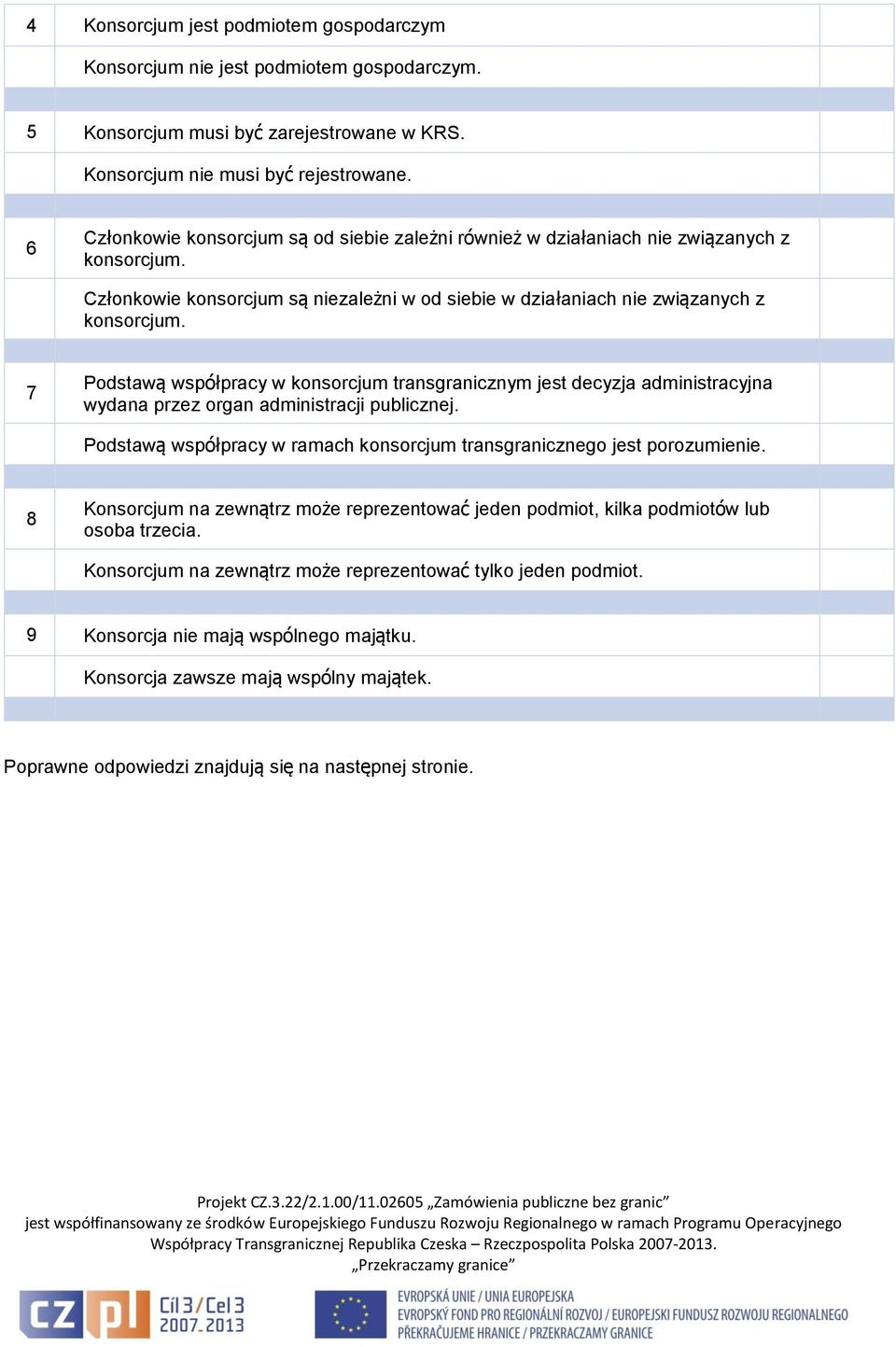 transgranicznym jest decyzja administracyjna wydana przez organ administracji publicznej. Podstawą współpracy w ramach konsorcjum transgranicznego jest porozumienie.