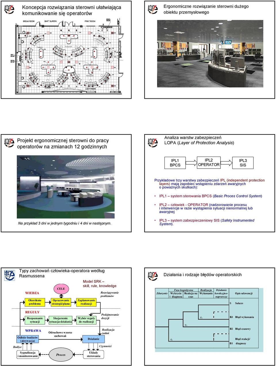 o poważnych skutkach): PL1 system sterowana BPCS (Basc Proces Control System) PL2 człowek - OPERATOR (nadzorowane procesu nterwencje w raze wystąpena sytuacj nenormalnej lub awaryjnej Na przykład 3