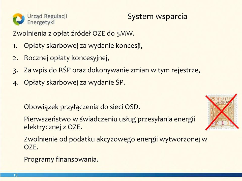 Opłaty skarbowej za wydanie ŚP. Obowiązek przyłączenia do sieci OSD.