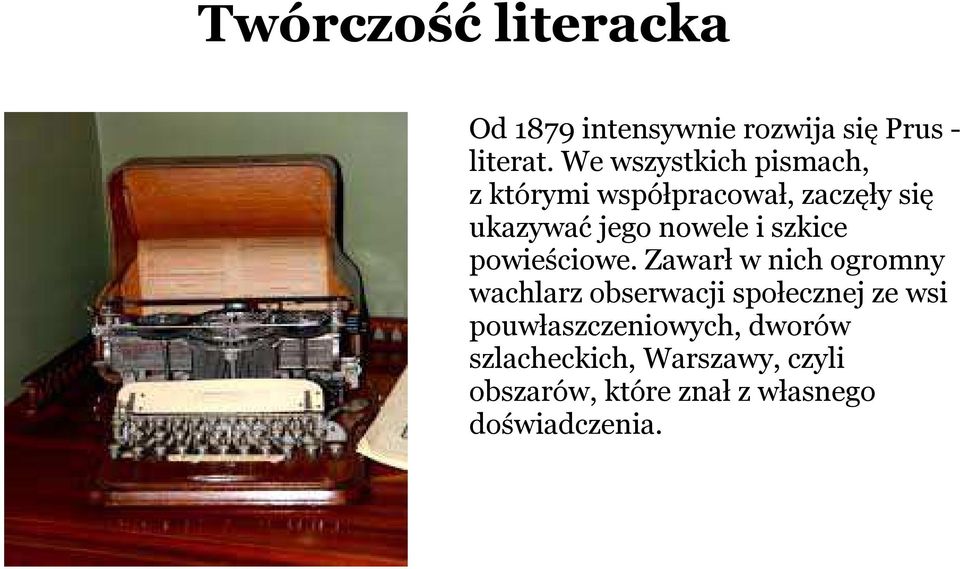 szkice powieściowe.