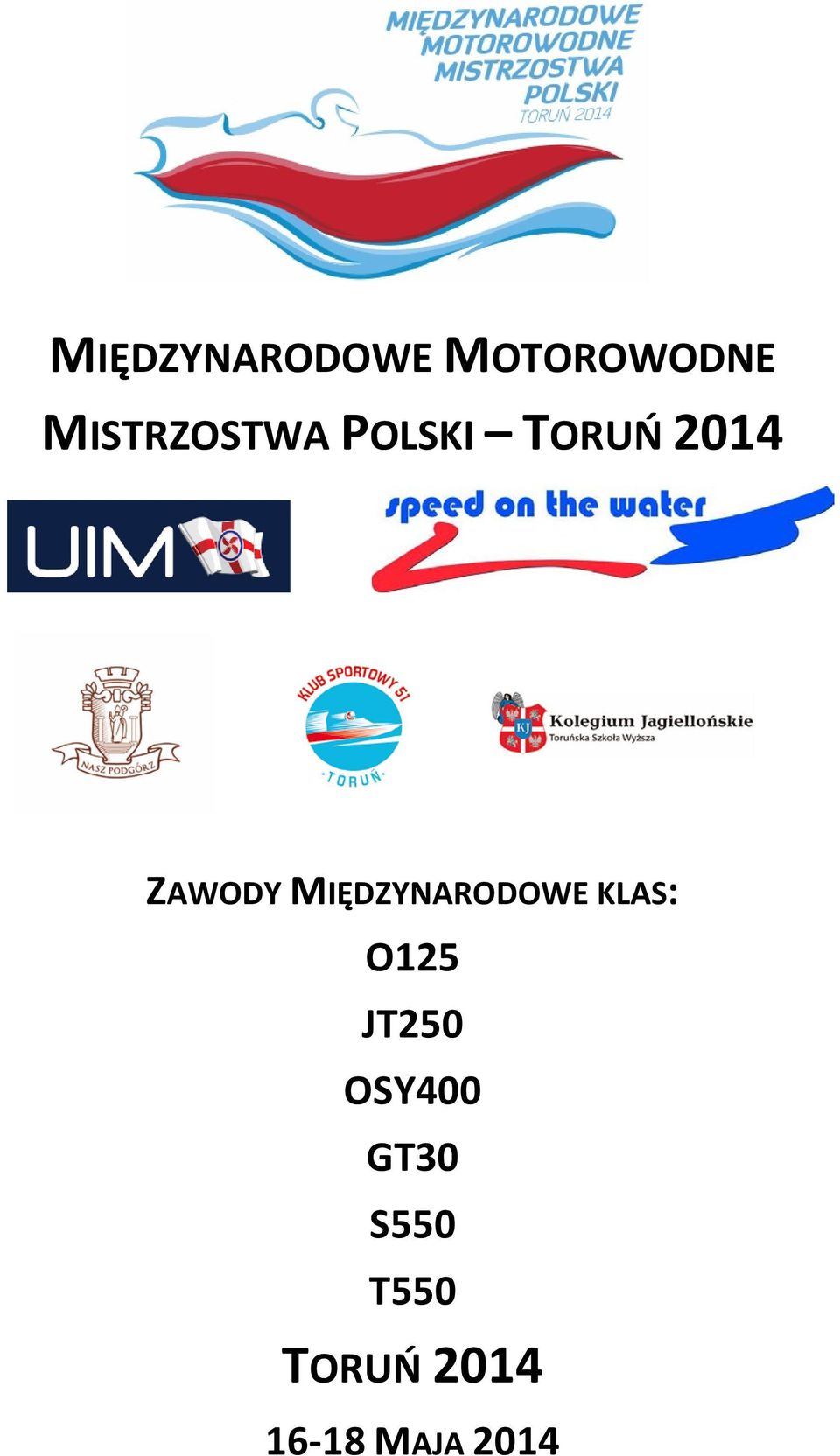 ZAWODY MIĘDZYNARODOWE KLAS: O125