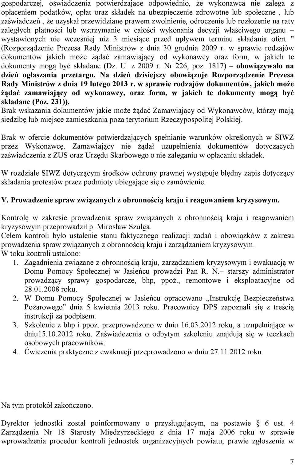 upływem terminu składania ofert (Rozporządzenie Prezesa Rady Ministrów z dnia 30 grudnia 2009 r.