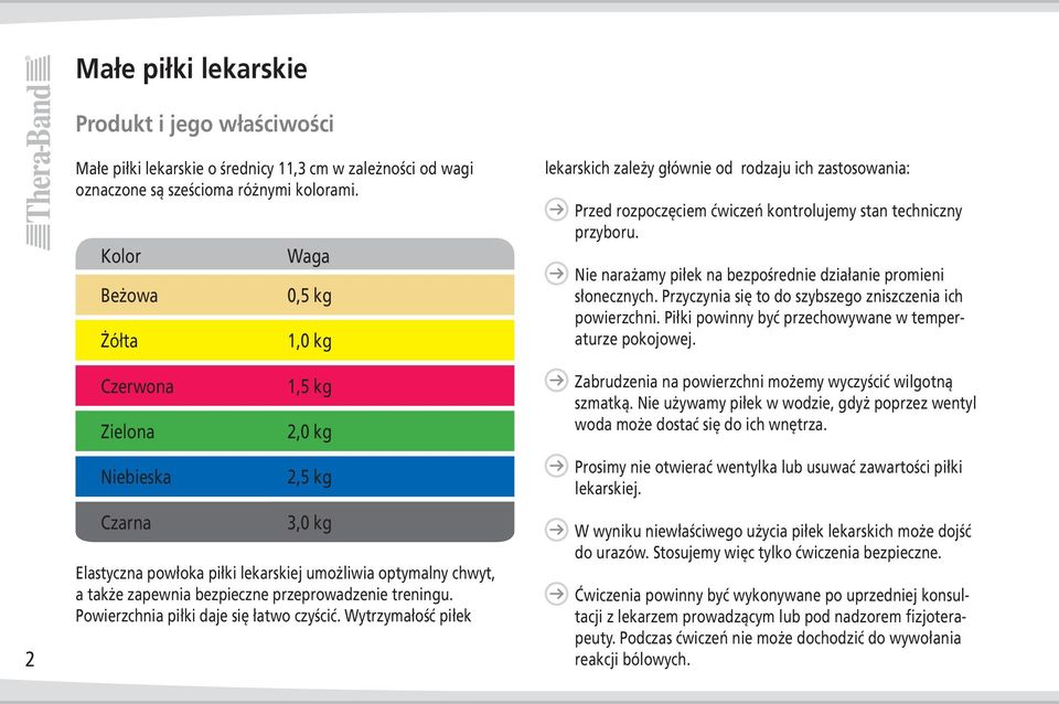 przeprowadzenie treningu. Powierzchnia piłki daje się łatwo czyścić.