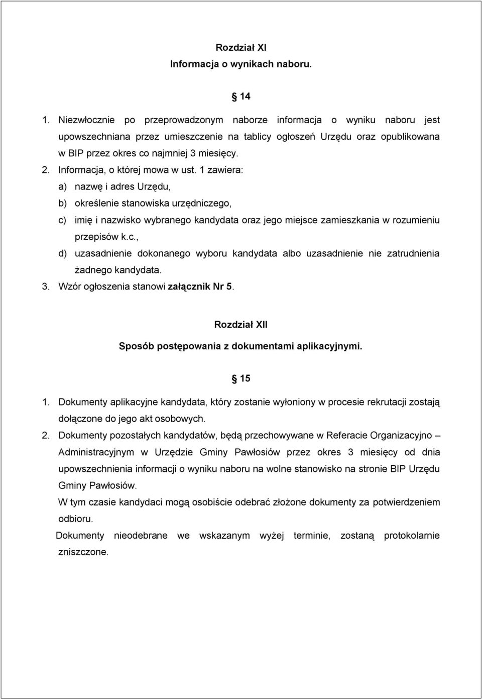 Informacja, o której mowa w ust.