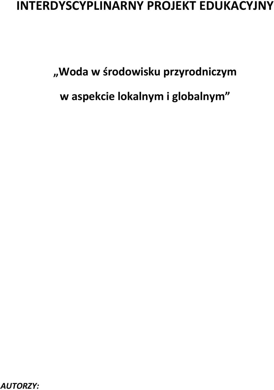 środowisku przyrodniczym w