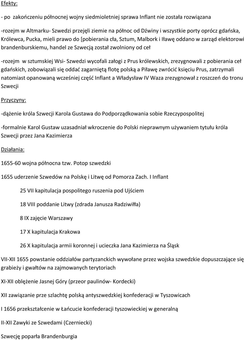 wycofali załogi z Prus królewskich, zrezygnowali z pobierania ceł gdańskich, zobowiązali się oddać zagarniętą flotę polską a Piławę zwrócić księciu Prus, zatrzymali natomiast opanowaną wcześniej