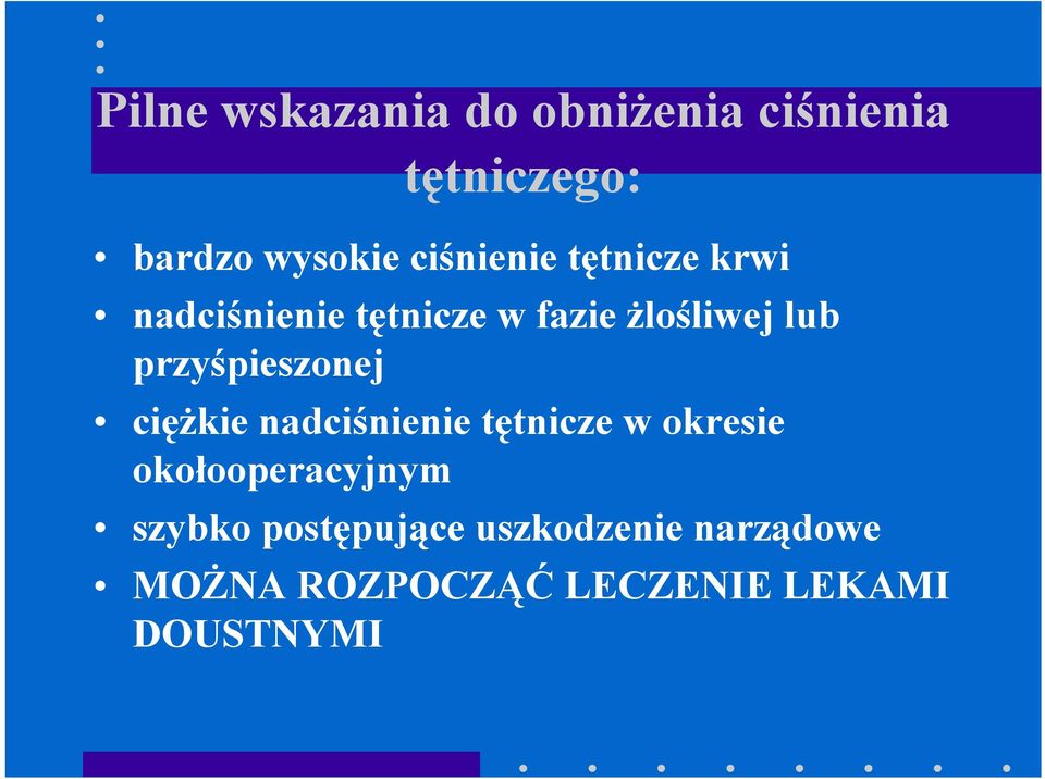 przyśpieszonej ciężkie nadciśnienie tętnicze w okresie okołooperacyjnym