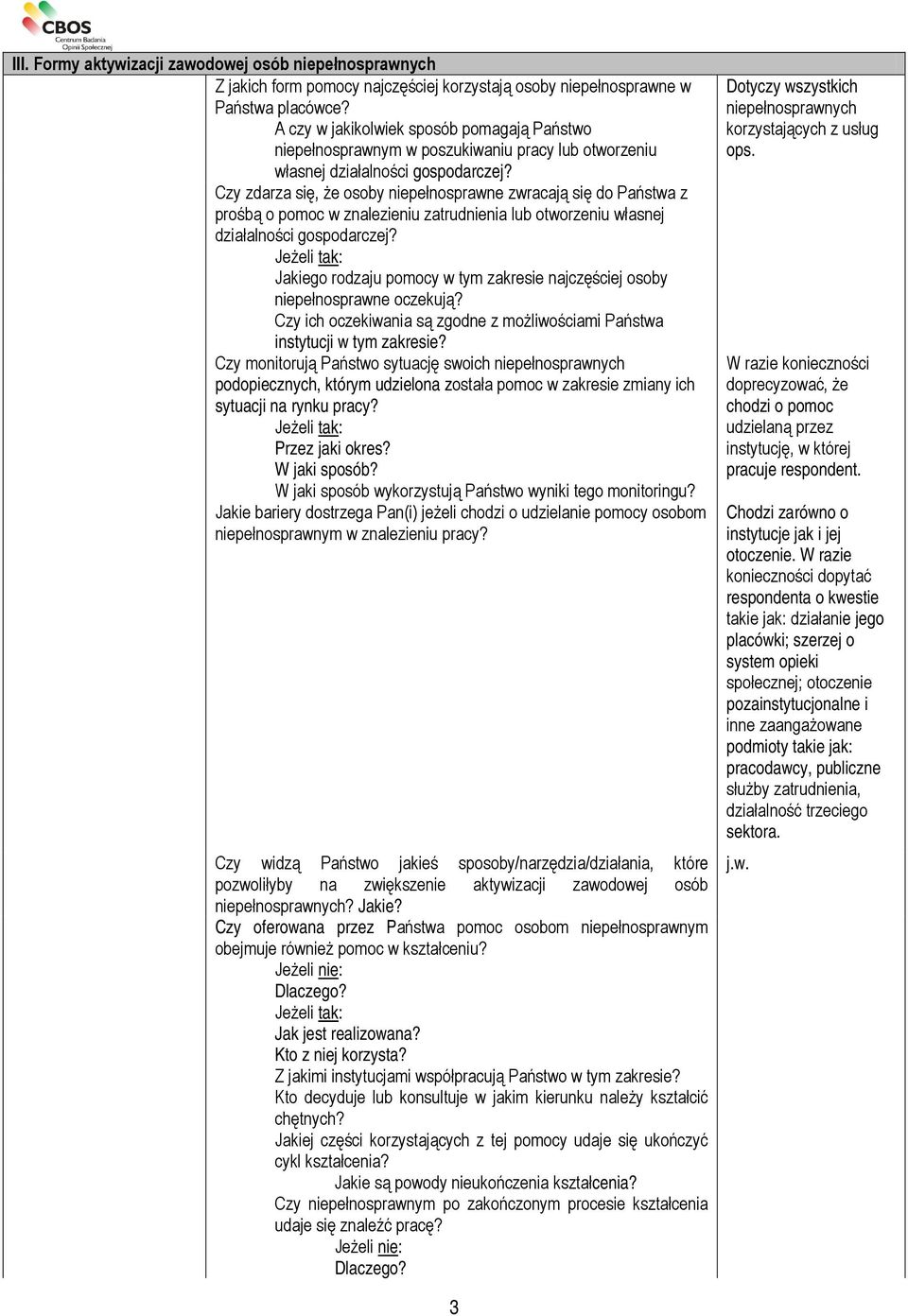 Czy zdarza się, że osoby niepełnosprawne zwracają się do Państwa z prośbą o pomoc w znalezieniu zatrudnienia lub otworzeniu własnej działalności gospodarczej?