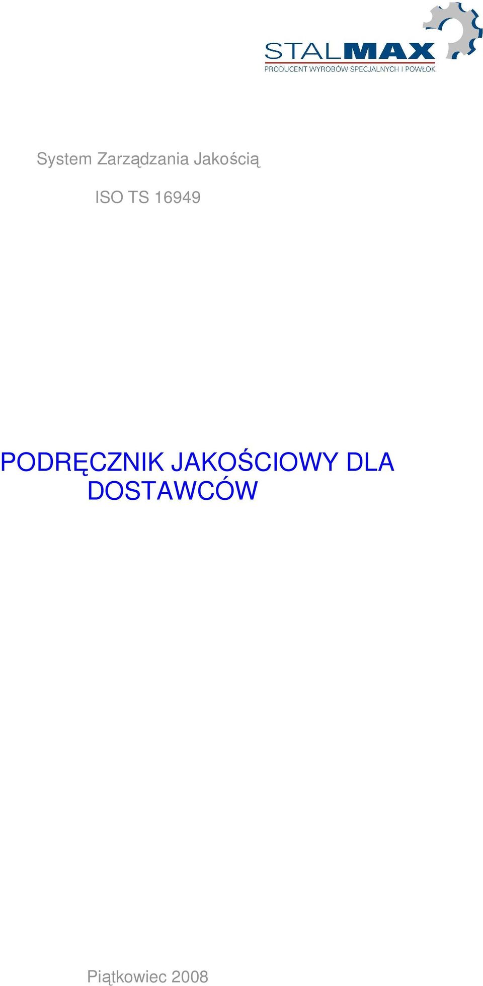PODRĘCZNIK JAKOŚCIOWY