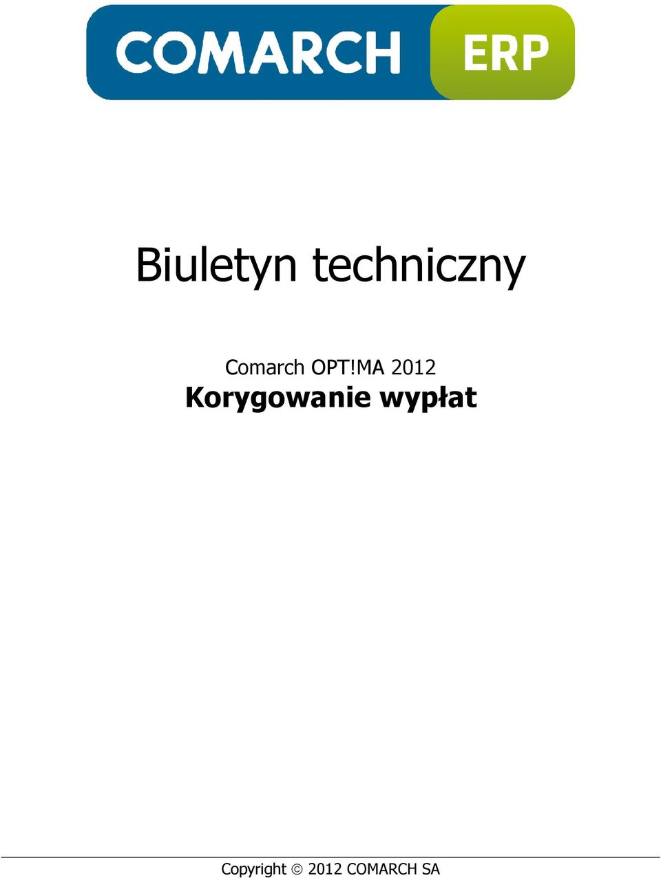MA 2012 Korygowanie